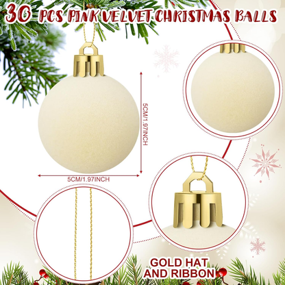 ✨Christmas sale 50% off✨🎄30 Pcs Christmas Velvet Balls