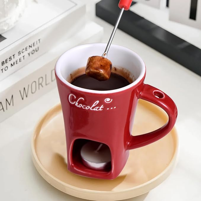 ✨Christmas sale 40% off✨Chocolate Fondue Mug with Fork