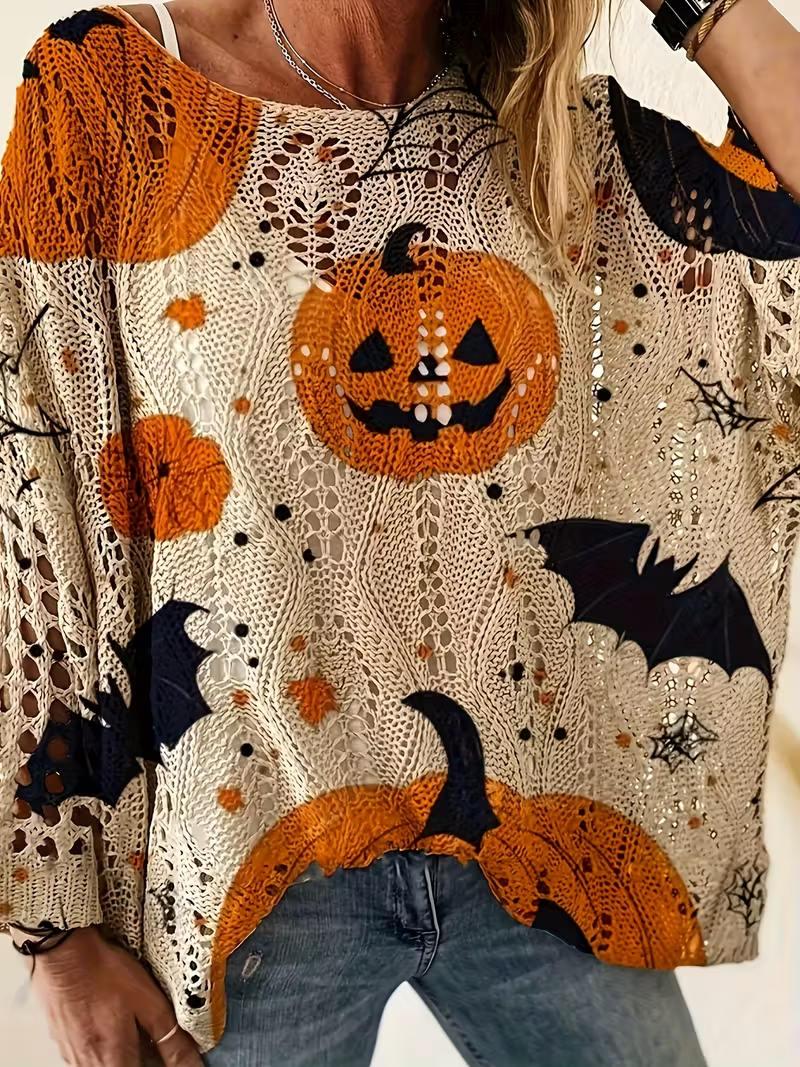 🎃Halloween Sale 40% Off🎃Women's Halloween Print Knit