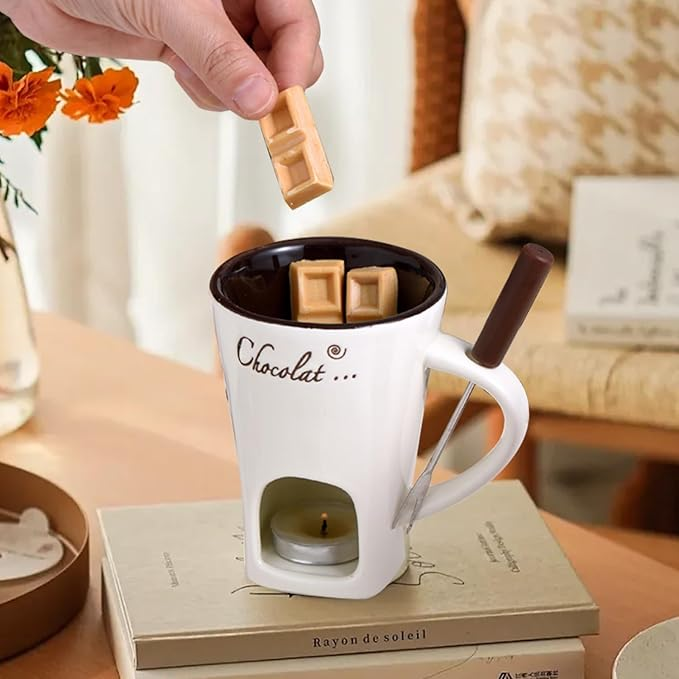 ✨Christmas sale 40% off✨Chocolate Fondue Mug with Fork